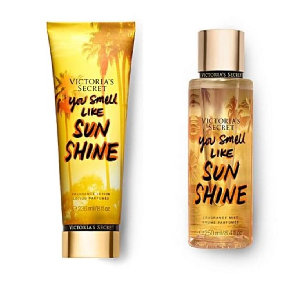 You smell like sunshine lotion & splash.
